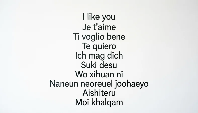I Like You in Different Languages