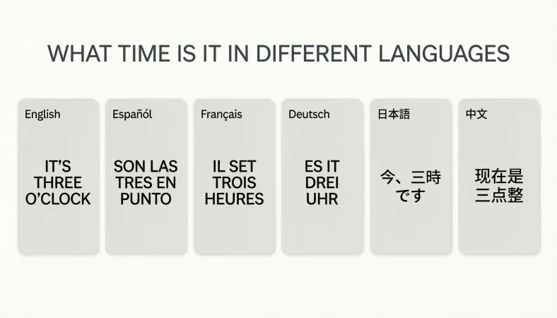 What Time Is It in Different Languages