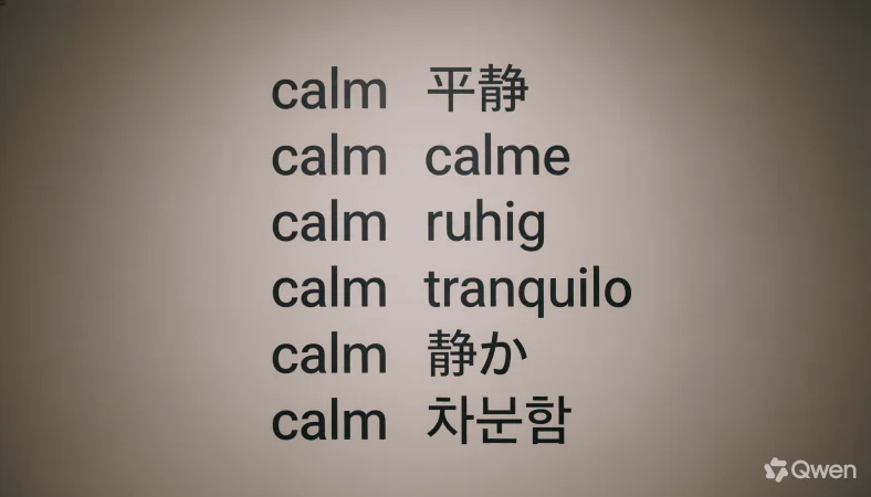 Calm in Different Languages