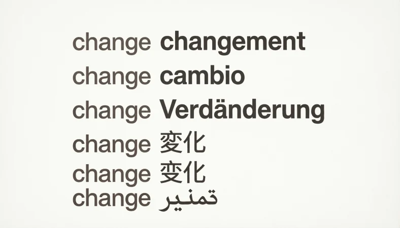 Change in Different Languages