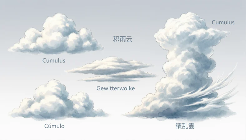 Clouds in Different Languages