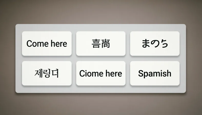 Come Here in Different Languages