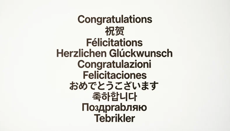 Congratulations in Different Language